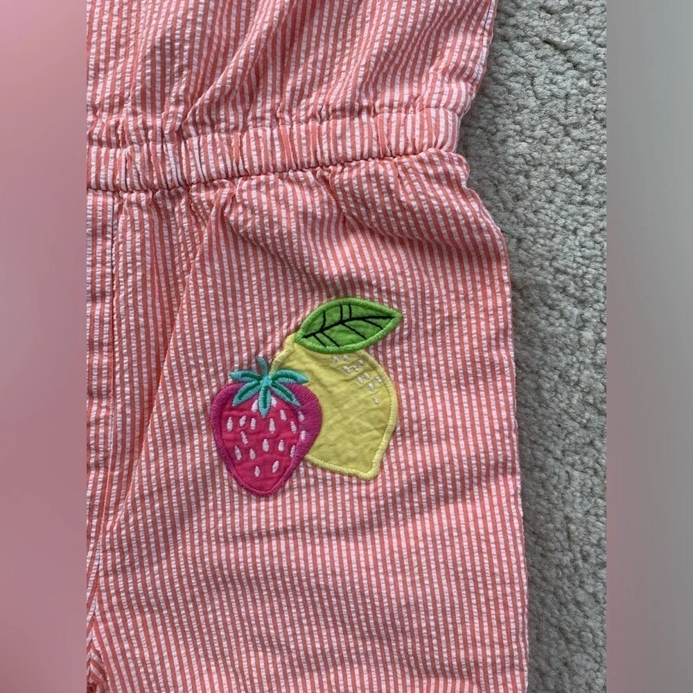 Gymboree Size 4T Seersucker Fruit Romper